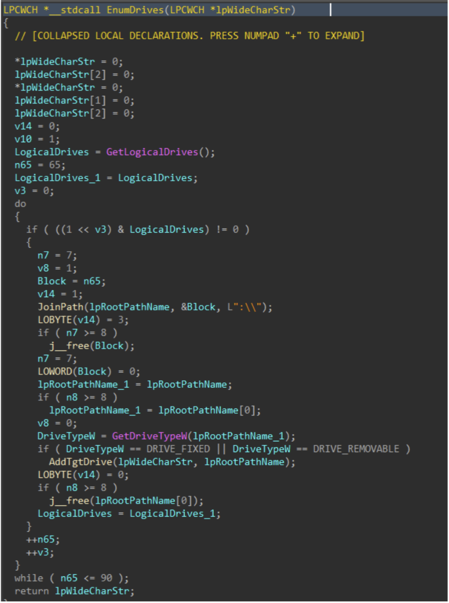 Figure 6: Drive Enumeration